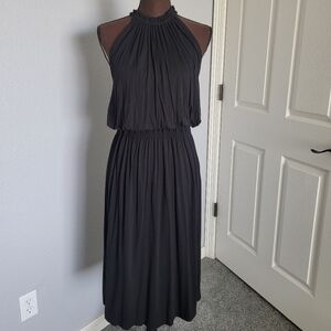 Elegant Black Halter Dress